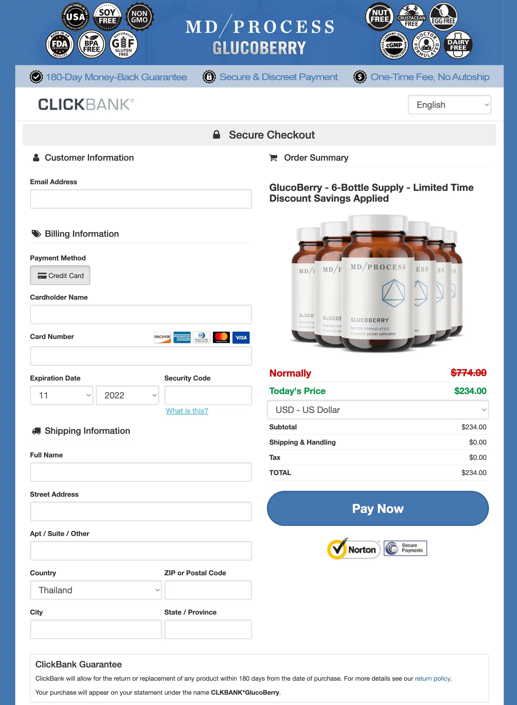 glucoberry - Order Page